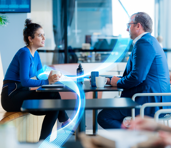 People catching up over a coffee